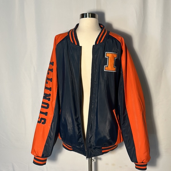 Vintage University of Illinois Chief Illini Steve & Barry’s Mens Large jacket - Picture 4 of 7